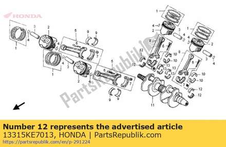 Bearing b, crankshaft (gr 13315KE7013 Honda