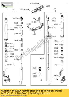 Cylinder-set-fork,lh zr800ads 440230112 Kawasaki