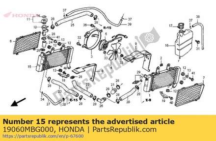 Radiator comp., r. 19060MBG000 Honda