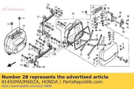 Cover comp., r. saddlebag (wl) *type25* (type25 ) 81450MAJM60ZA Honda