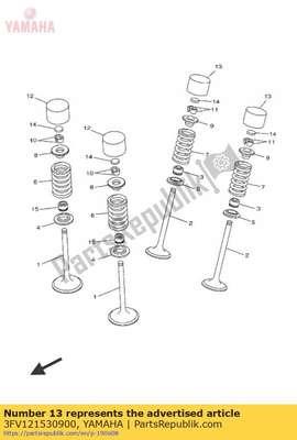 Lifter, valve (o/s, 0.006) 3FV121530900 Yamaha