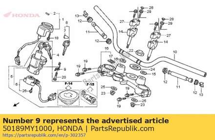 Guide, clutch cable 50189MY1000 Honda