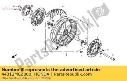 Collar, l. fr. wheel side 44312MCZ000 Honda