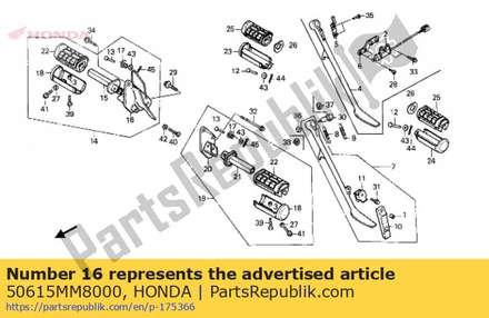 Bracket comp., r. step 50615MM8000 Honda