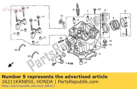 Insulator, carburetor 16211KRN850 Honda