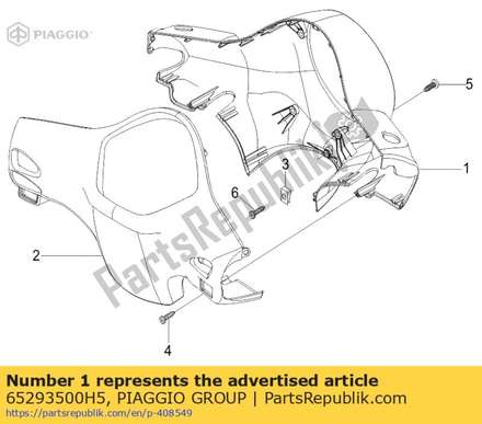 Front handlebar cover 65293500H5 Piaggio Group