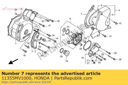 Plate, drive chain guide 11355MV1000 Honda