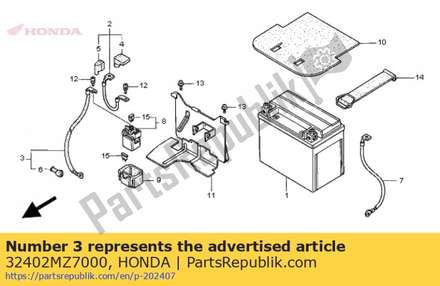 Cable, starting motor 32402MZ7000 Honda
