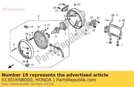 Case, headlight 61301KN8000 Honda