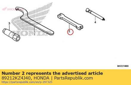 Wrench, nipple 89212KZ4J40 Honda