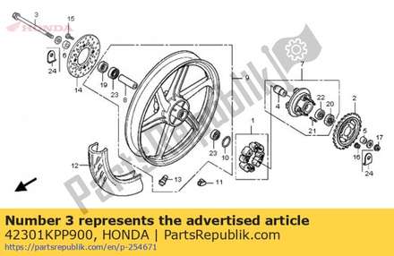 Axle, rr. wheel 42301KPP900 Honda
