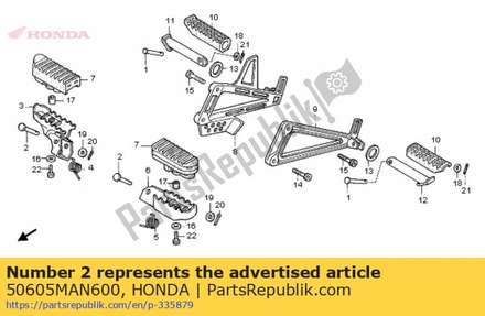 Pin, step bar joint 50605MAN600 Honda
