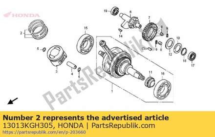 Ring set, piston(0.50) 13013KGH305 Honda
