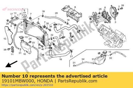 Tank, radiator reserve 19101MBW000 Honda