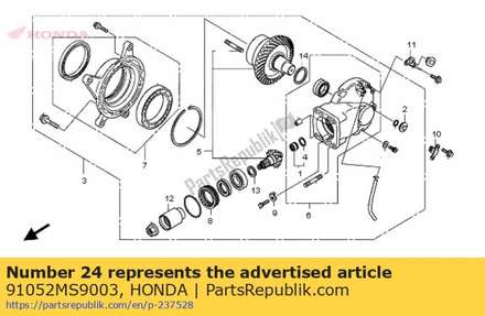 Bearing, radial ball, 30x55x18 91052MS9003 Honda