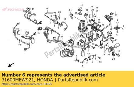 Regulator rectifier assembly 31600MEW921 Honda