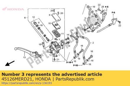 Hose comp. a, fr. brake 45126MERD21 Honda
