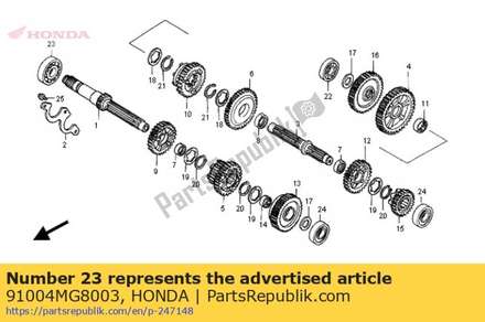 Bearing, radial ball, 305/28 (toyo) 91004MG8003 Honda