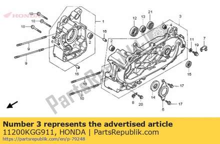 Crank case comp,l 11200KGG911 Honda