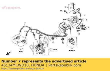 Pipe,fr abs joint 45134MCWD10 Honda