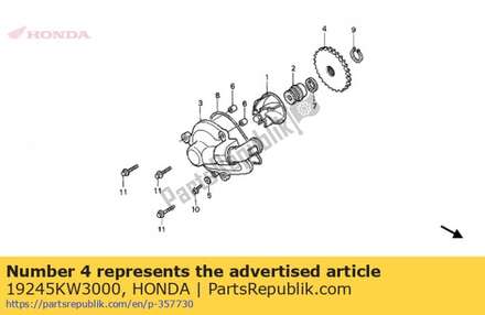 Getriebe, wasserpumpe angetrieben (26t) 19245KW3000 Honda