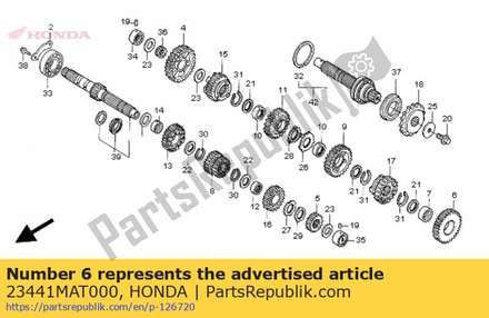 Gear, countershaft second (32t) 23441MAT000 Honda