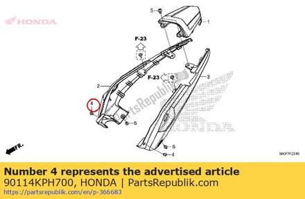 Screw, special, 5x11 90114KPH700 Honda