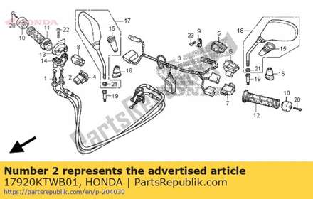 Cable comp. b, throttle 17920KTWB01 Honda