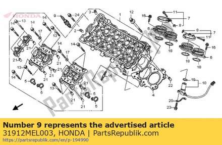 Plug, spark (imr9c-9hes) 31912MEL003 Honda