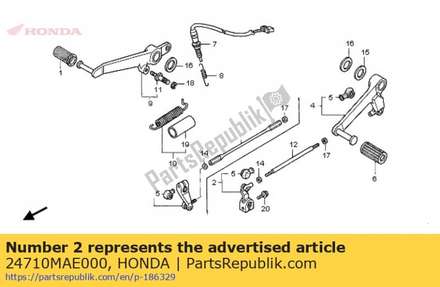 Arm comp., gear change 24710MAE000 Honda