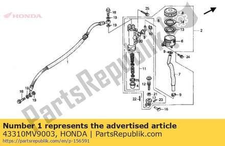 Hose comp., rr. brake 43310MV9003 Honda
