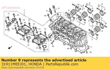 Plug, spark (imr8c9hes) (ngk) 31911MEEJ01 Honda
