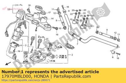 Guide, throttle cable 17970MBLD00 Honda