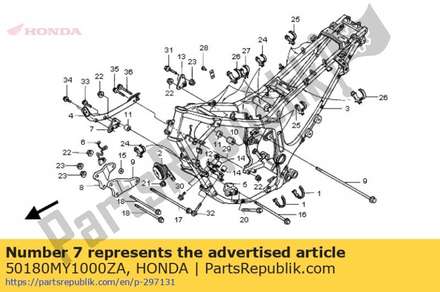 Plate, r. engine hanger l 50180MY1000ZA Honda