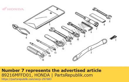 Wrench, plug (16.5) 89216MFFD01 Honda