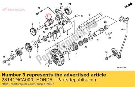 Gear, starter drive(11t) 28141MCA000 Honda