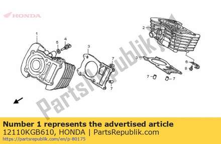 Cylinder comp., fr. 12110KGB610 Honda