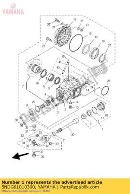 Rear axle gear cas 5NDG61010300 Yamaha