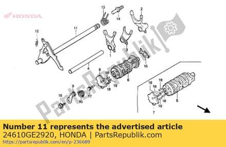 Spindle comp., gearshift 24610GE2920 Honda