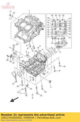 Gasket, oil pump cover 1 1WS154560000 Yamaha