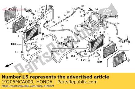 Grille, l. radiator 19205MCA000 Honda
