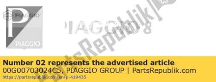 Parafango anteriore 00G00703024C5 Piaggio Group