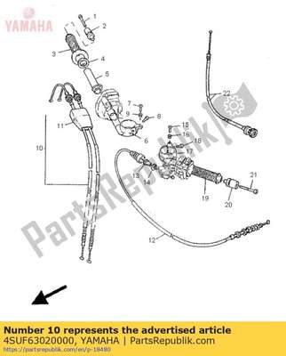 Throttle cable assy 4SUF63020000 Yamaha