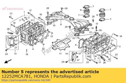 Gasket, l. cylinder head 12252MCA781 Honda