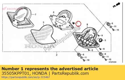Bulb & socket assy.(12v 1.7w) 35505KPPT01 Honda