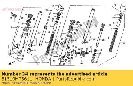 Pipe comp., l. fr. fork (showa) 51510MT3611 Honda