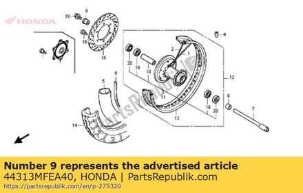 Collar,l fr wheel 44313MFEA40 Honda