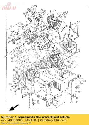 Carburetor assy 4YP149000000 Yamaha
