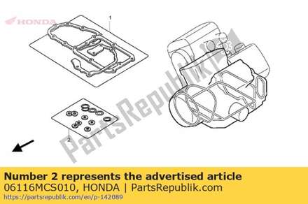 Washer oring kit b (component parts) 06116MCS010 Honda
