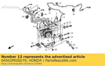 Stay, proportioning control valve 64502MGSD70 Honda